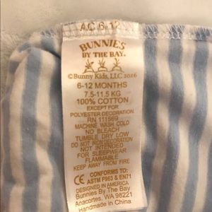 Bunnies by the Bay One Pieces - Bunnies by the Bay Striped Baby Romper Sz 6-12 mo Bunnies by the Bay One Pieces - Bunnies by the Bay Striped Baby Romper Sz 6-12 mo